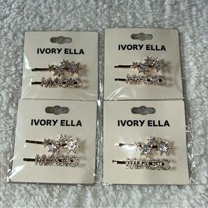 Ivory Ella Hair Pins 4 Pack NEW